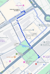 Map from Québec City Convention Centre to 