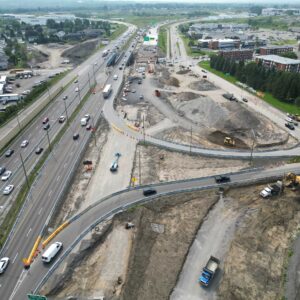 Riviere Saint Charles and Masson LOrmiere roadway construction